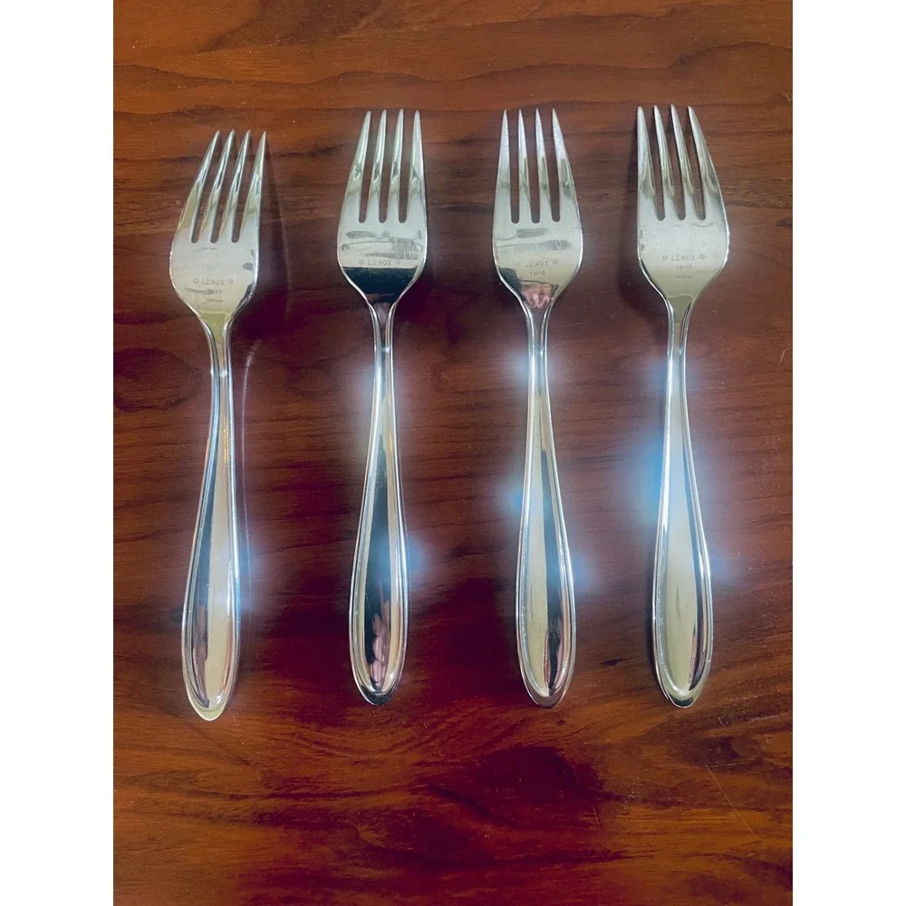 Lenox Hayden 18/10 Stainless Salad Forks Set of 4 Discontinued Flatware